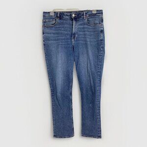 American Eagle Womens 12 Mom Jean Medium Wash Comfort Stretch Inseam 27.5"